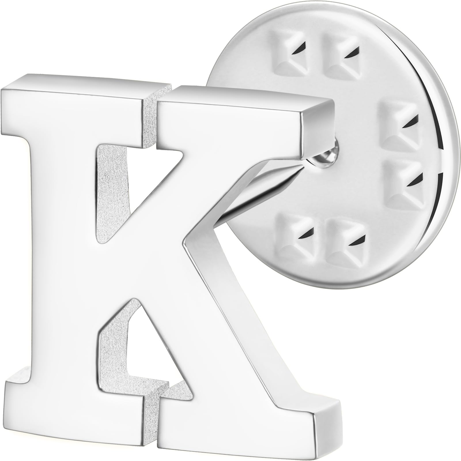 Initial Lapel Pin for Men Women, Brooch Pins for Men Suits, Metal Button Pins in 18K Gold and Silver Tone.