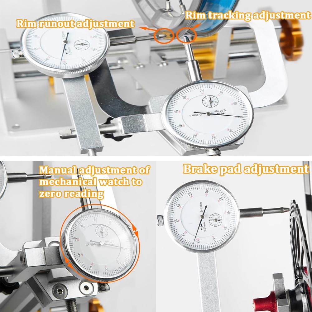 Soporte Plegable para Reparación De Ruedas De Bicicleta, Plataforma De Mantenimiento Y Corrección De Ruedas De Bicicleta De 10 A 29 Pulgadas