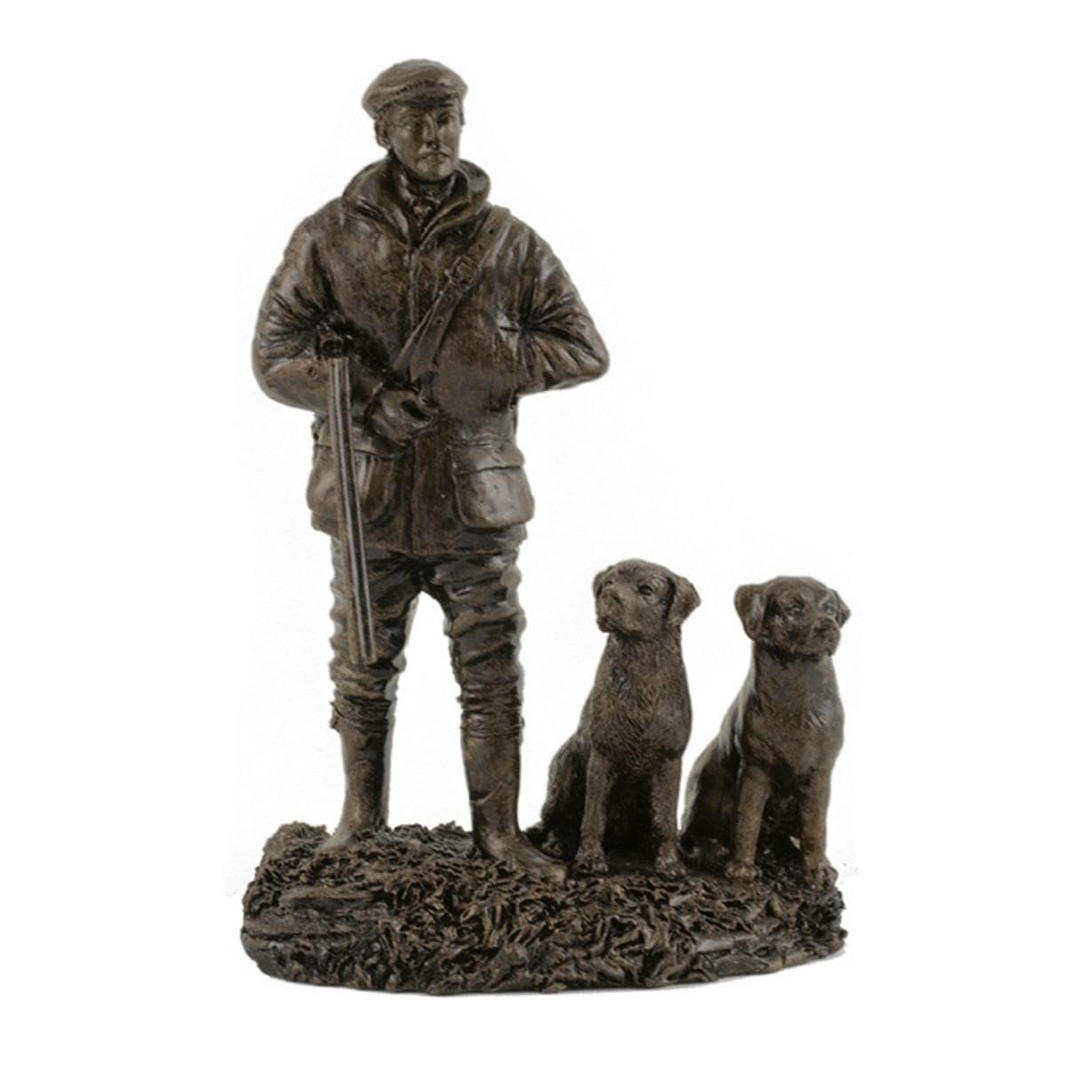 Bisley Patina Sculpture Best Shot And His Dogs