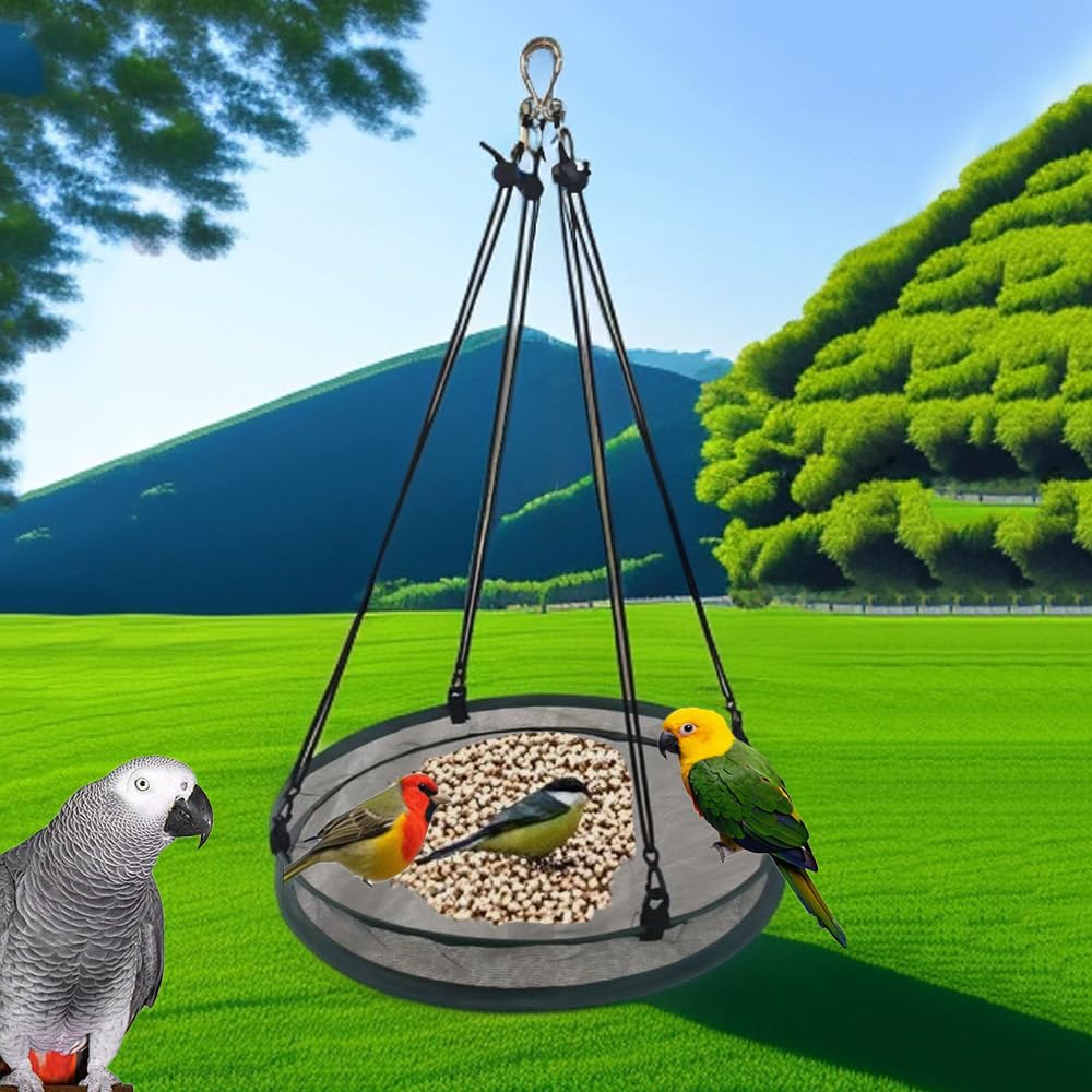 Lot de 2 bacs de récupération pour mangeoire à oiseaux 40 cm extérieur