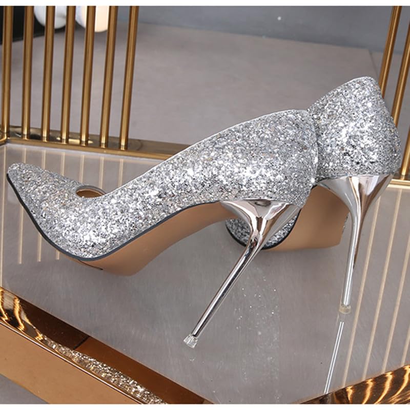 Unisex Men's Women's Classic Fashion Stiletto Pointed Toe 4.3in High Heel Dress Pump Shoes4