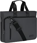 RAINYEAR 15.6 Inch Laptop Bag for Men Women, Waterproof Expandable Large Capacity Laptop Shoulder Bag Carrying Bag Briefcase