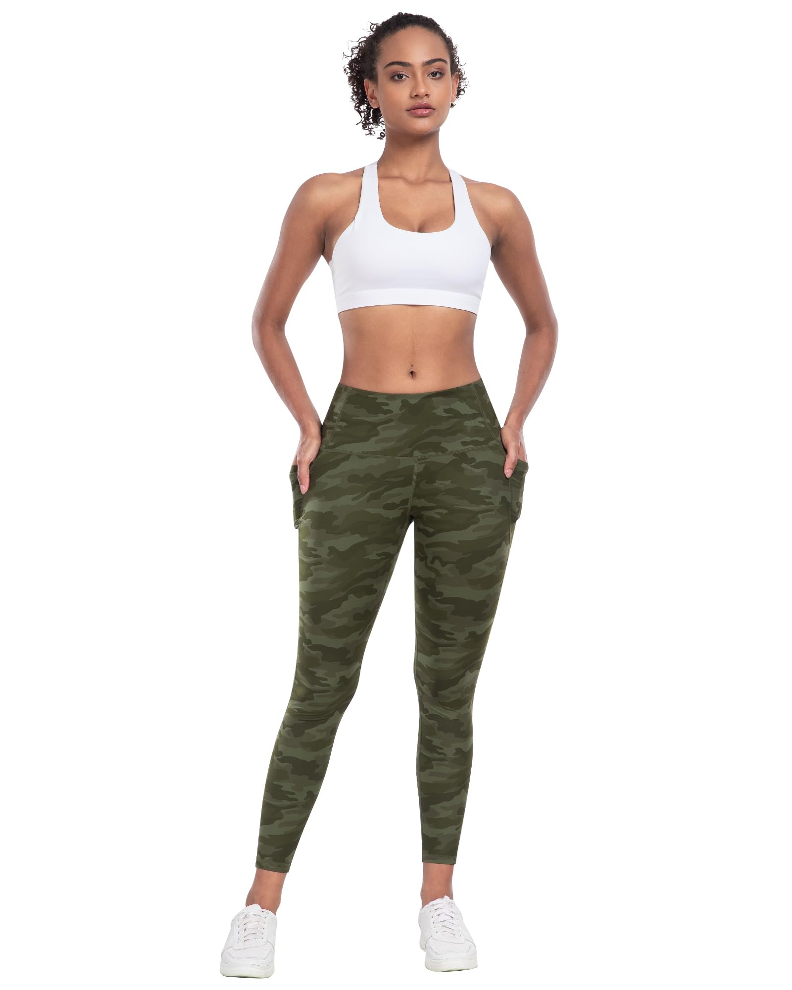 LZYVOO Lot de 6 leggings avec poches pour femme, taille haute, contrôle du ventre, pantalon d'entraînement et de yoga