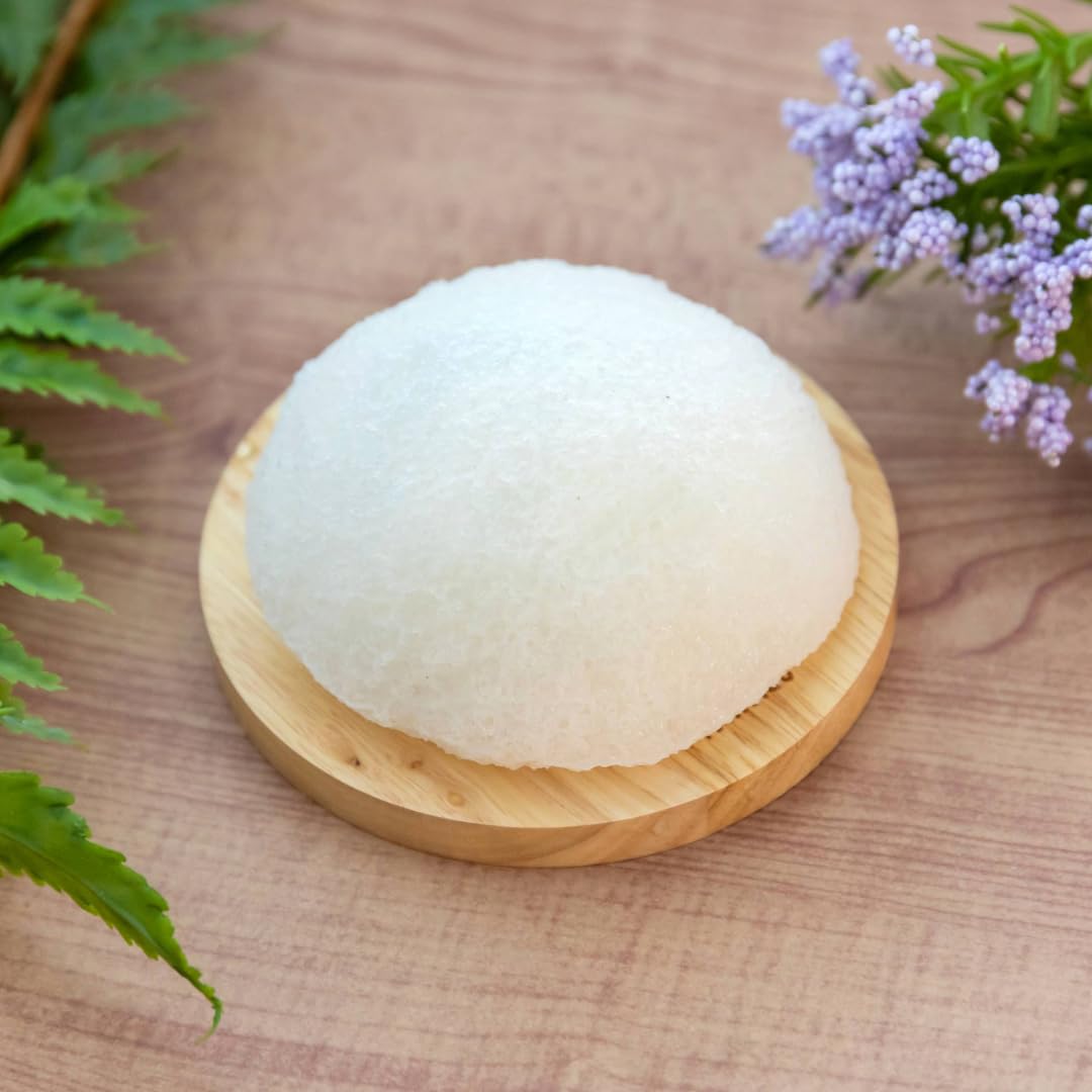 Esponjas faciales naturales Konjac, paquete de 3, carbón Binchotan, Sakura y Konjac blanco, lavado y limpieza suave de la cara, cuidado de la piel, fabricadas en Japón