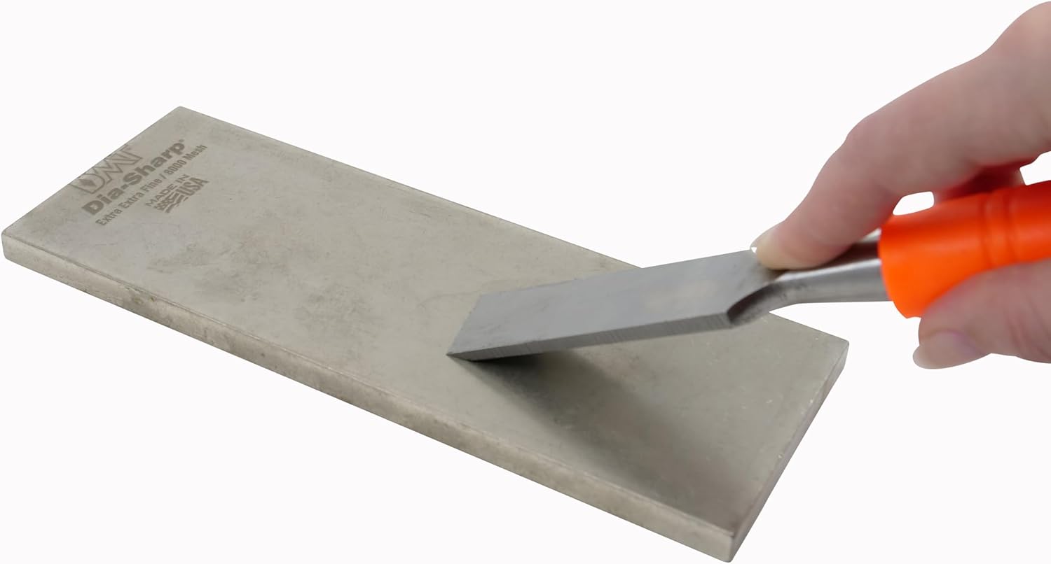 DMT D8EE Dia-Sharp Diamond Knife Sharpener, Extra Extra Fine Diamond Sharpening Stone, 8-Inch, Beige