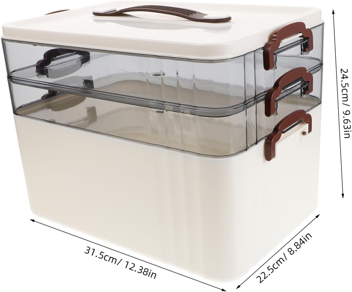Large Capacity Medicine Storage Box with Multi-Layer Clear Compartments for Household Organization Compact and Clean Medical Supply Organizer Suitable for Home and Travel Use