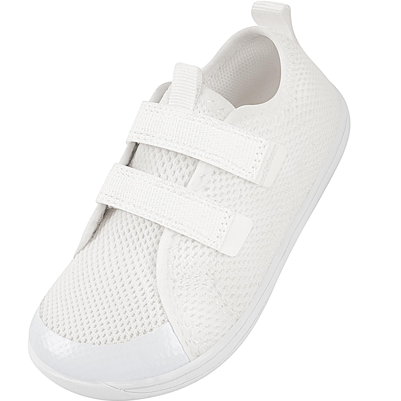 IceUnicorn Kinder Barfußschuhe Breite Zehenbox Jungen Mädchen Hausschuhe Minimalistische Outdoor Traillaufschuhe Walking Schuhe(Weiß, 25EU Weit)