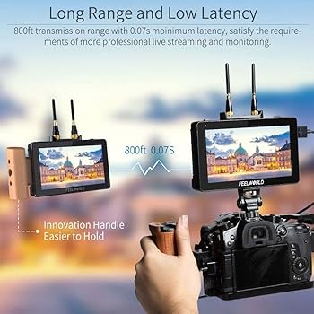 Amazon | FEELWORLD FT6 FR6+NP-F 970バッテリ,5.5インチ無線ビデオ