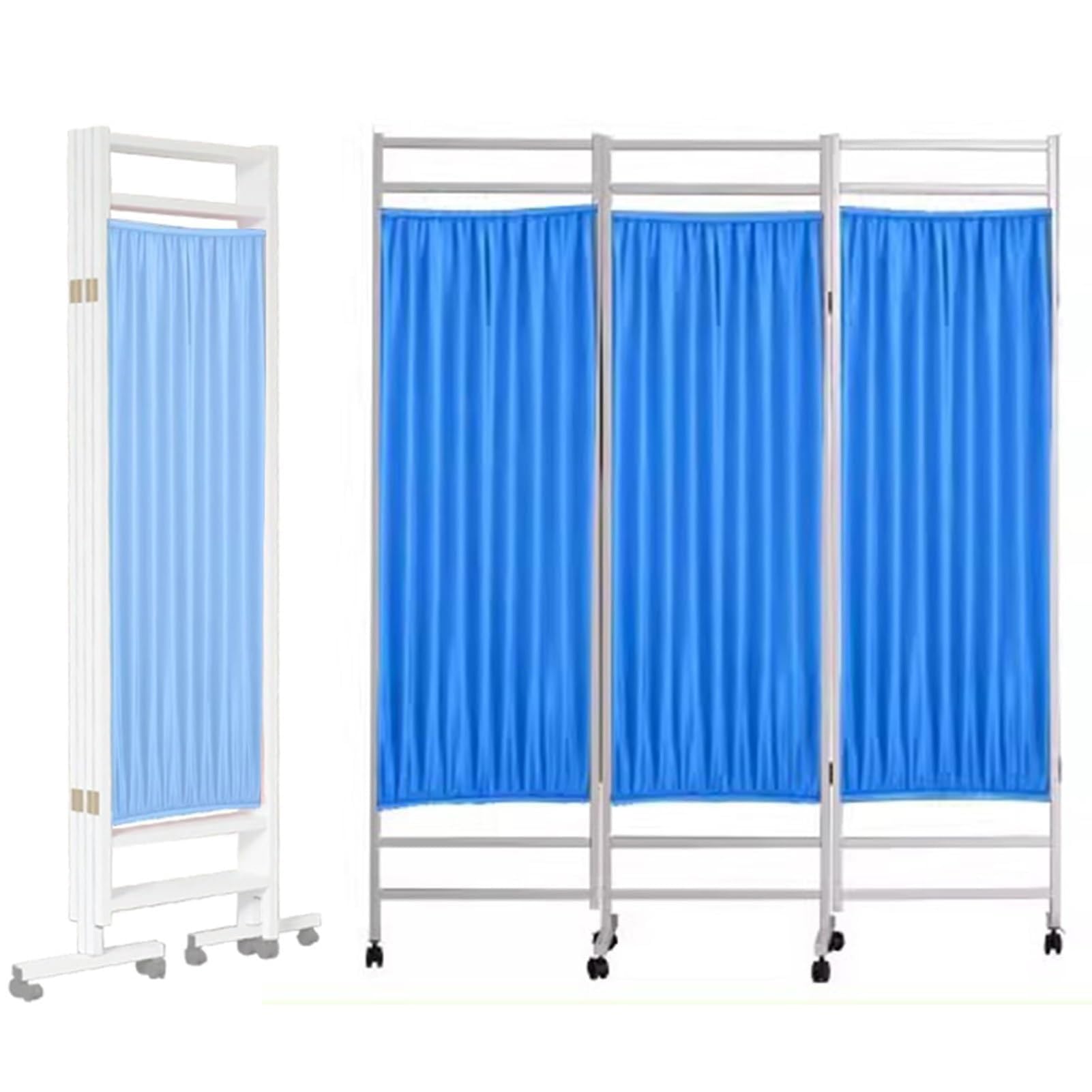 Écran de confidentialité médical à 3 panneaux pliables et empilables pour isolation temporaire