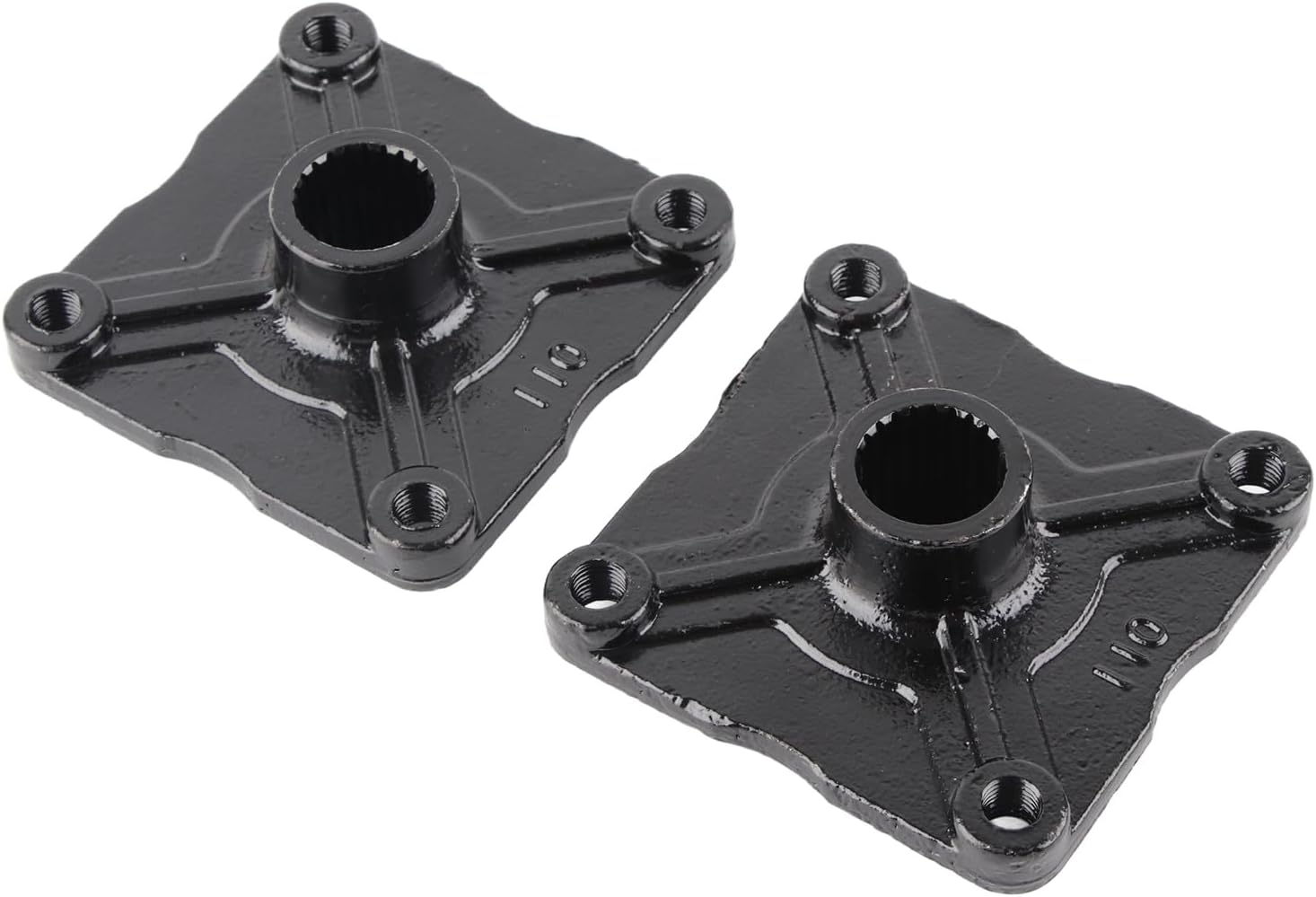 2pcs 23 Tooth Spline 4 Stud Wheel Rear Axle Hub Fit for 110ml 150ml Quad Bike ATV Go Kart, Heavy-Duty Alloy Replacement Hub for Enhanced Performance and Durability