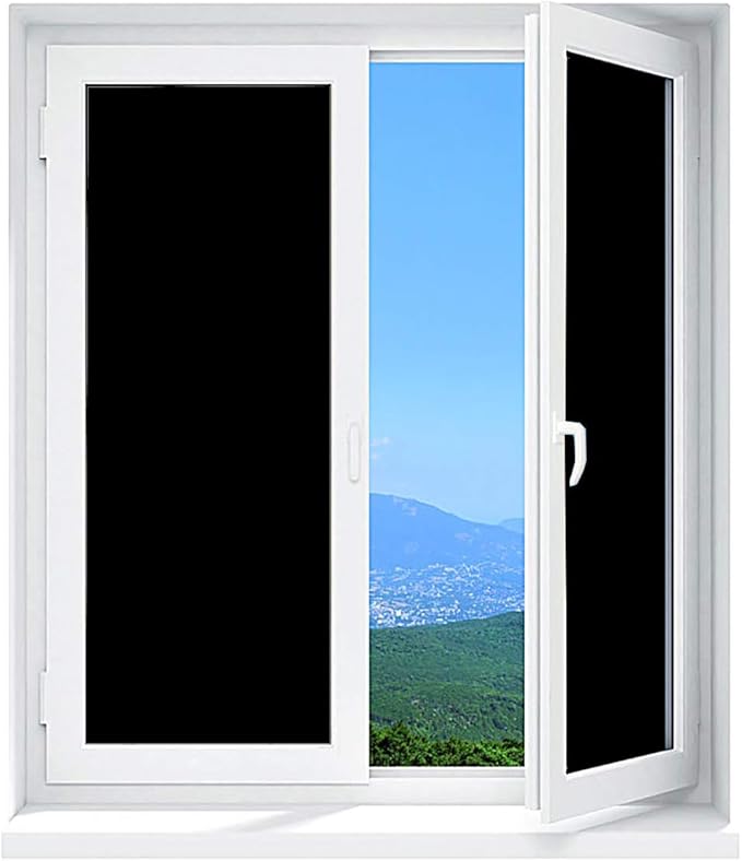 Arthome All Blackout Window Film, 45x254cm Removable Privacy Film，Anti