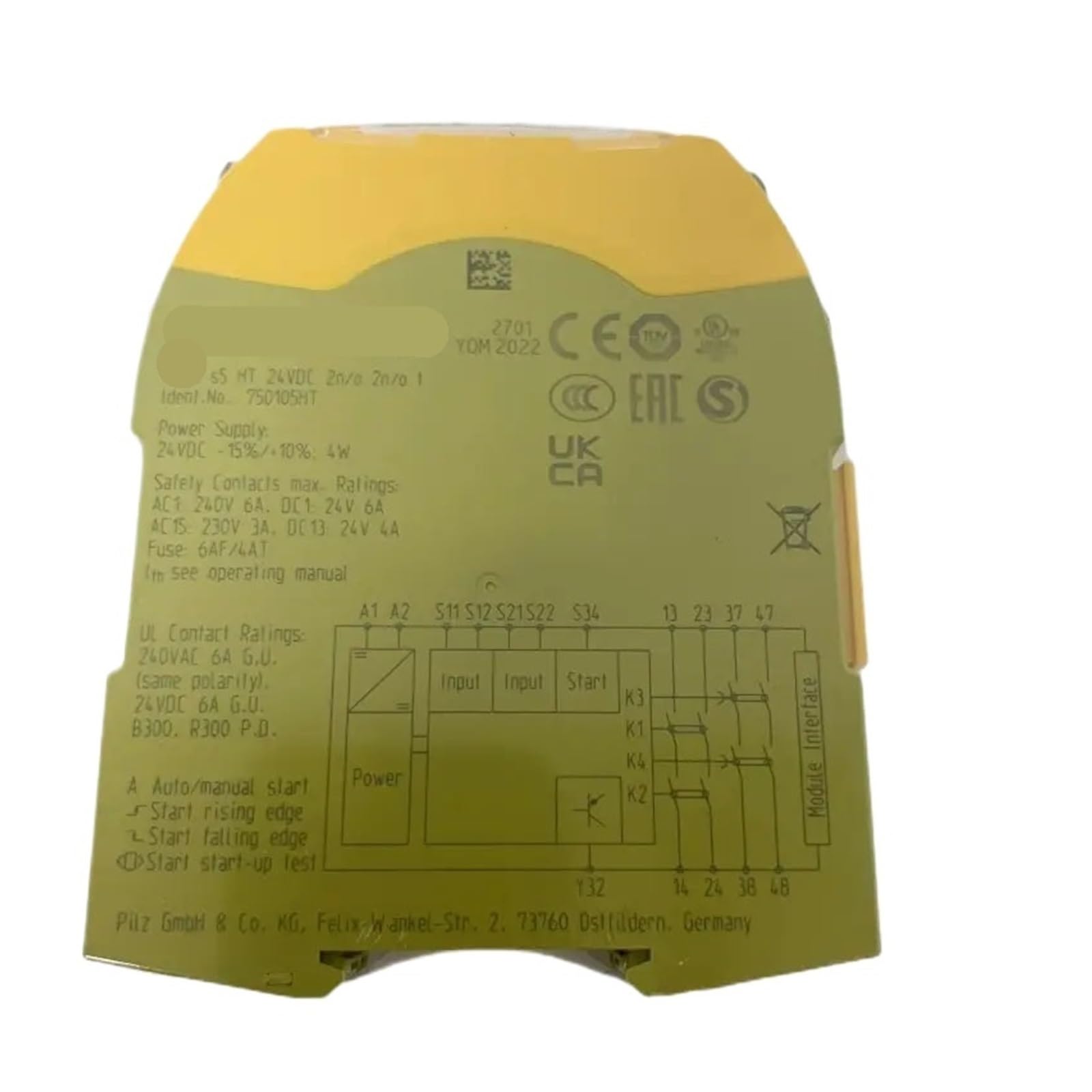 ZVQYSGIW 750105 Relay S5 C 24VDC 2 N/o 2 N/