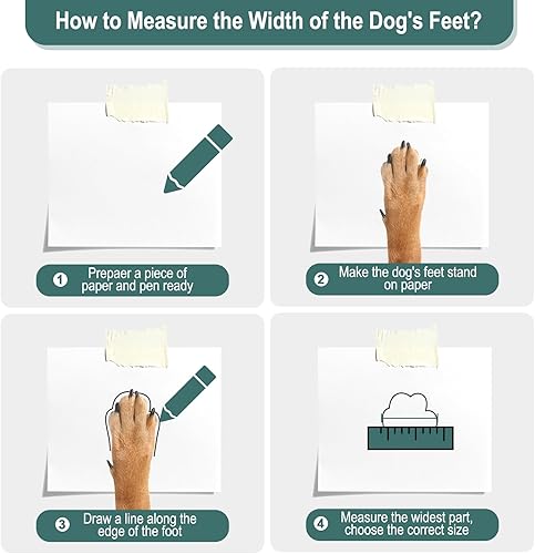 Miniatura 3 de Ladadee Botines desechables para protección de patas, calcetines de perro para perros pequeños, calcetines desechables para patas de perro