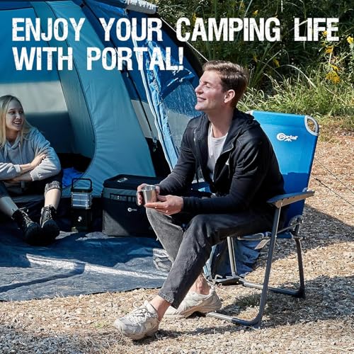 Portal Campingstuhl faltbar Klappstuhl Camping bis 150kg belastbar – Ansicht 6