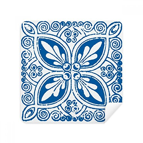 Chiffon de nettoyage lunettes en daim Talavera bleu 2pcs pour écran