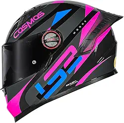 Capacete LS2 FF358 Pro Modok Preto e Rosa Tamanho:56