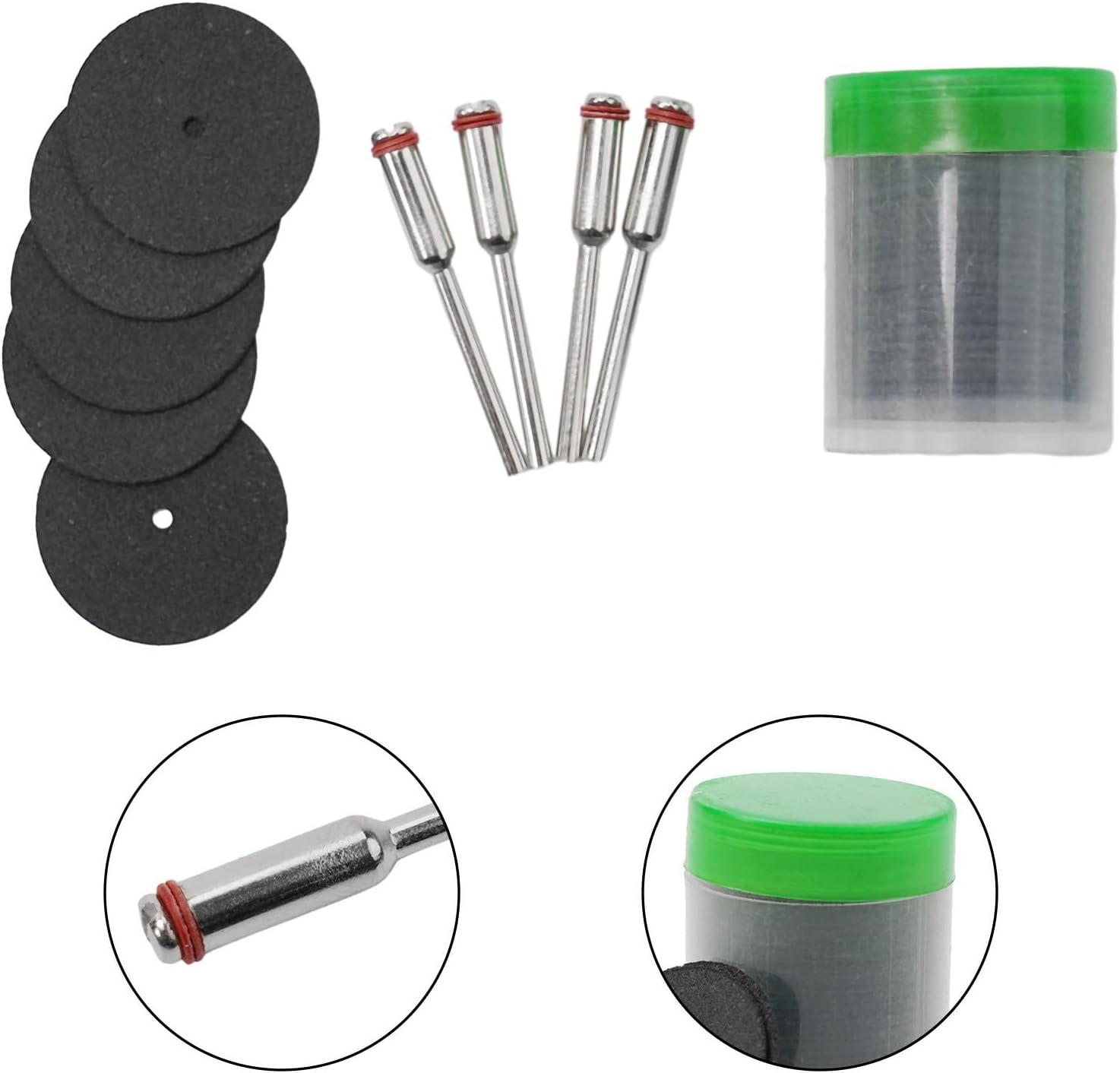 For Dremel Cutting Discs:Rotary Tool Cutting Discs Set 40PCS Metal Cutting Wheel 25Mm Resin Grinding Disc With 4 Mandrel For Wood Plastic Metal Fiber Cutting Accessories