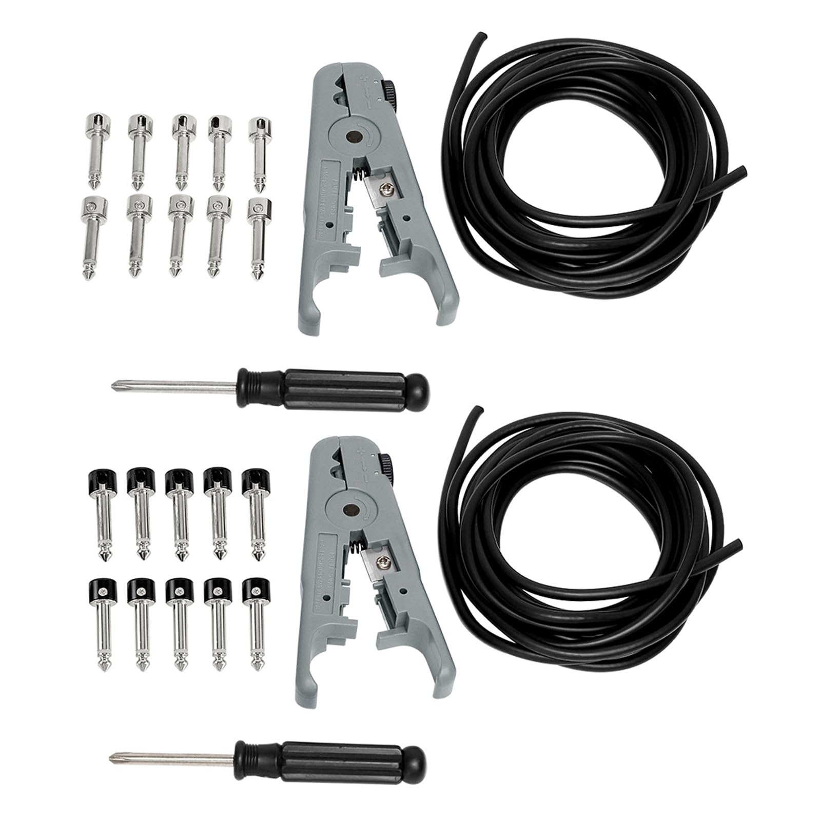 Gitarren-Pedalboard-Kabel, Draht, Lötzinn ohne Stecker, kleiner Schraubendreher, professionelle lötfreie Flicken, Kabel, E-Gitarre