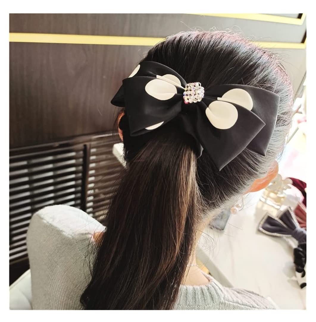 Scrunchies Per Capelli Accessori Per Capelli Con Fascia Elastica Per Fiocco Grande A Pois Elastici Per Coda Di Cavallo