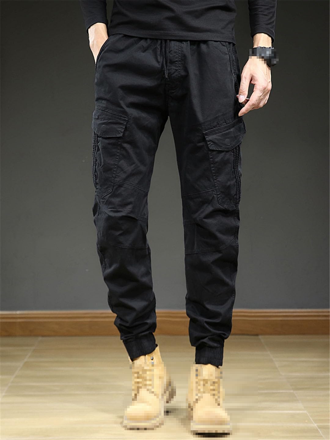 Vogrtcc Pantaloni Cargo Multitasche da Uomo Pantaloni da Jogging Casual Slim Fit in Cotone Elasticizzato