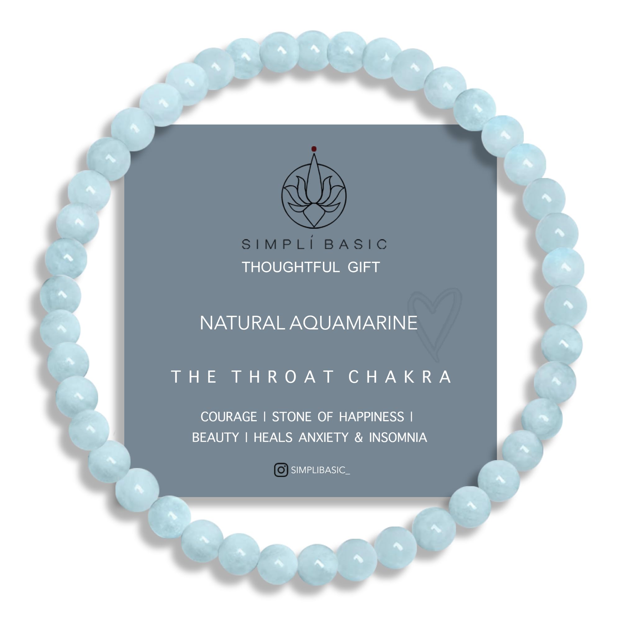 Natural Healing Gemstone Bracelet 4mm Beads, Womens & Mens, Inc Gift Box — view 13