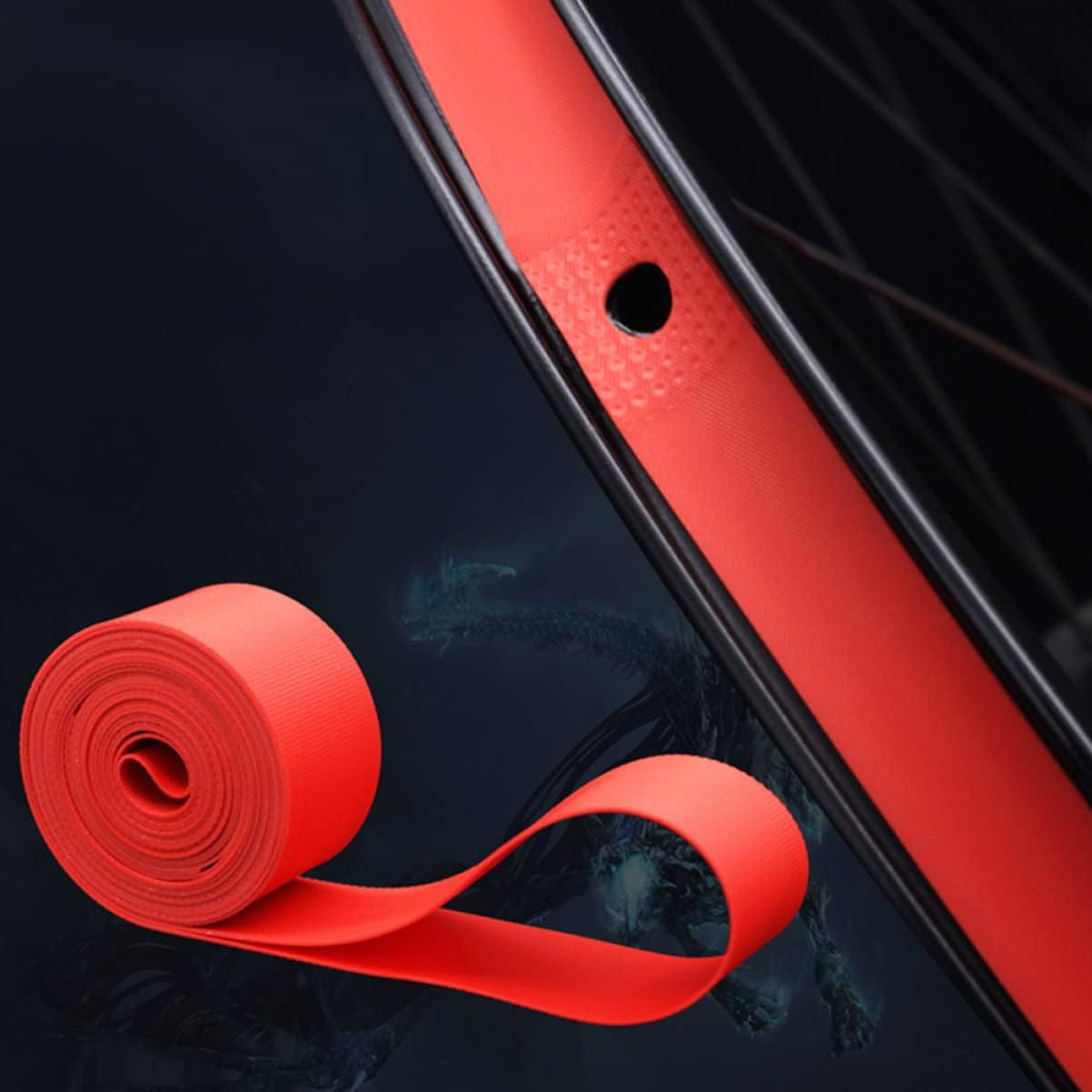 10pcs Mountain Bike Puncture Rim Tape Red Reflective Rim Protector for Boys and Girls Adults