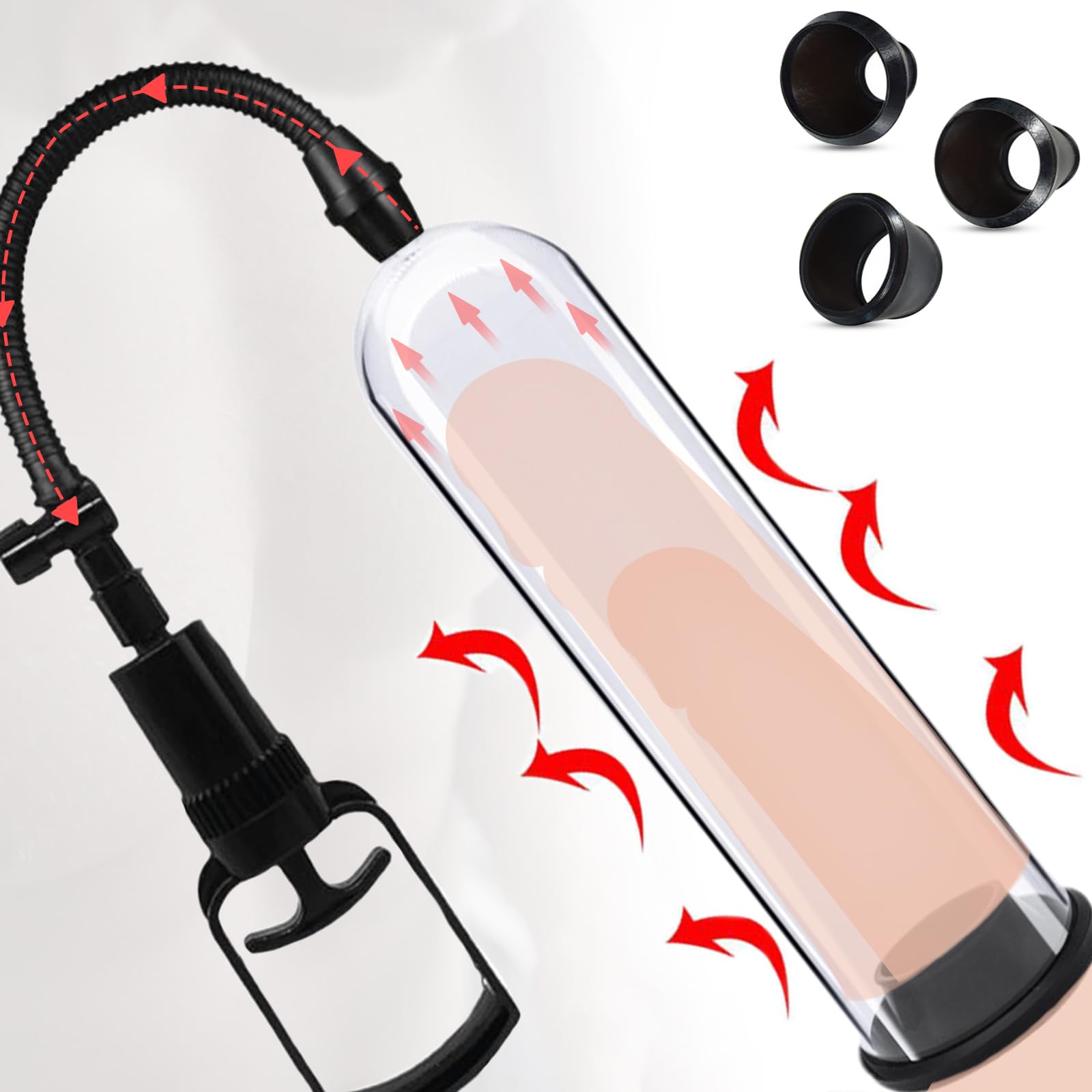 Multifonction Pompe à Pénis avec Pompe à Vide Clitoris, Suceurs pour Mamelon, Pompes Jouet sexuel pour Homme Femme Couples, Masturbateurs masculins Sextoyse Couple Plaisir