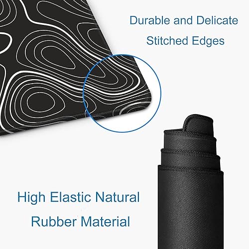 Miniatura 5 de Hokafenle Alfombrilla de mouse grande para juegos, alfombrilla de mouse para teclado de escritorio extendido XL con borde cosido, alfombrilla de