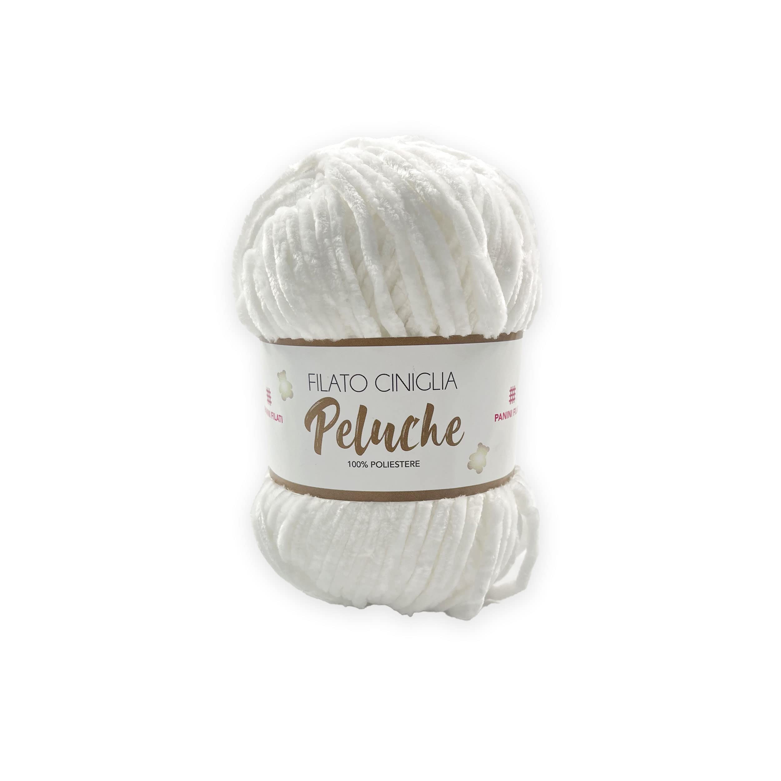 Fil Chenille En Peluche 100 % Polyester – Poids 100 G – Disponible Pour Travaux Aux Fers N ° 7