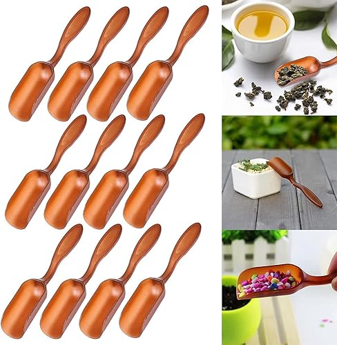 12 cucharas de plástico para jardinería mini palas de tierra herramientas de jardinería para suculentas cucharas de sal de baño cucharas de polvo de