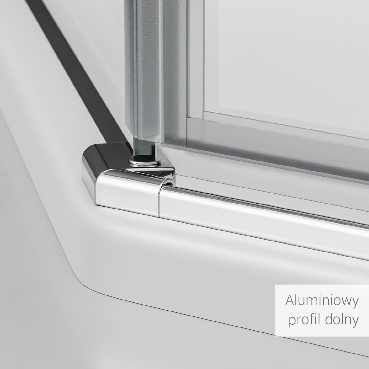 BERNSTEIN Kabina prysznicowa pięciokątna 4-punktowy system mocowania aluminiowa listwa przeciwprzepięciowa 8mm ESG NANO kabina prysznicowa z prawdziwego szkła EX415 - prysznic 80x80x195cm