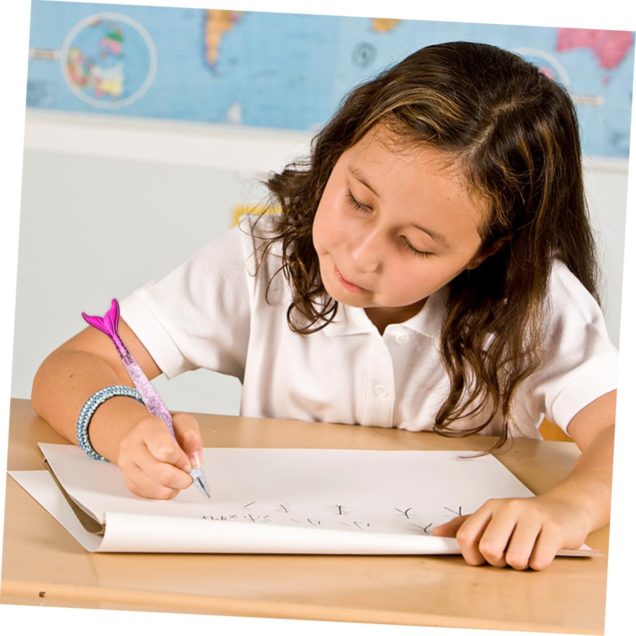 Tofficu 3ensembles Stylos à Bille Et Gel Design Sirène De Stylos Colorés Pour Étudiants Et École