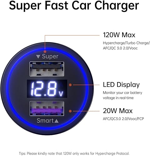 Miniatura 3 de Para xiaomi cargador de coche 120 W 67 W Hypercharge cargador rápido para Xiaomi 14 13 12 13t 12t 12s Pro Lite Redmi Note K70 K60 K50 11 Pro Plus