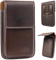 Vista 10 de Topstache Funda de cuero para teléfono celular con clip para cinturón, soporte para teléfono celular con tapa para iPhone 17/16/15/14/13/12 - Funda