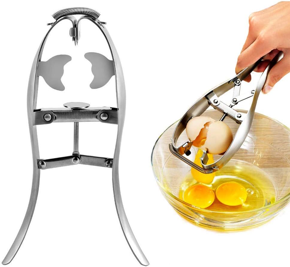 Egg Opener,Plenmor Food Grade Stainless Steel Egg Breaker Tool Eggshell Cutter - Dishwasher Safe
