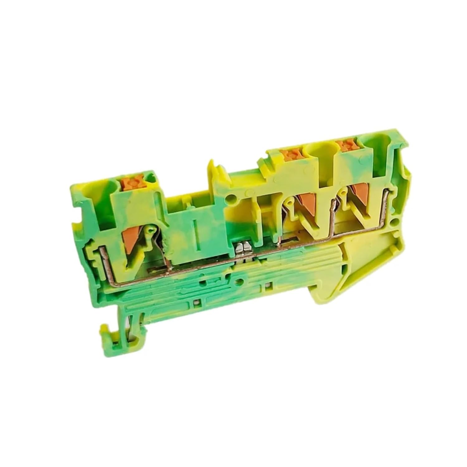 fengpeng 10Pcs/lot PT2.5-Twin Push-in 3-Conductor Feed-Through Strip Wire Electrical Connector 2.5mm² Din Rail Terminal Block .5-TW(PT2.5-TW-Gray)
