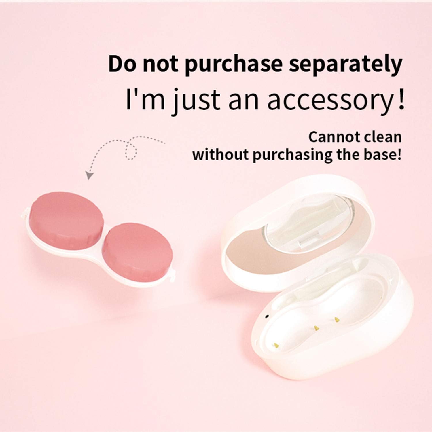 Contact Lens Cleaner Machine, 3N Mini 2.0 Protable Automatic Contacts Clean Case Disinfect Hydrate Remove for Disposal Soft Lens/Colored Lens/Contact Lens,Exchange Case : Health & Household