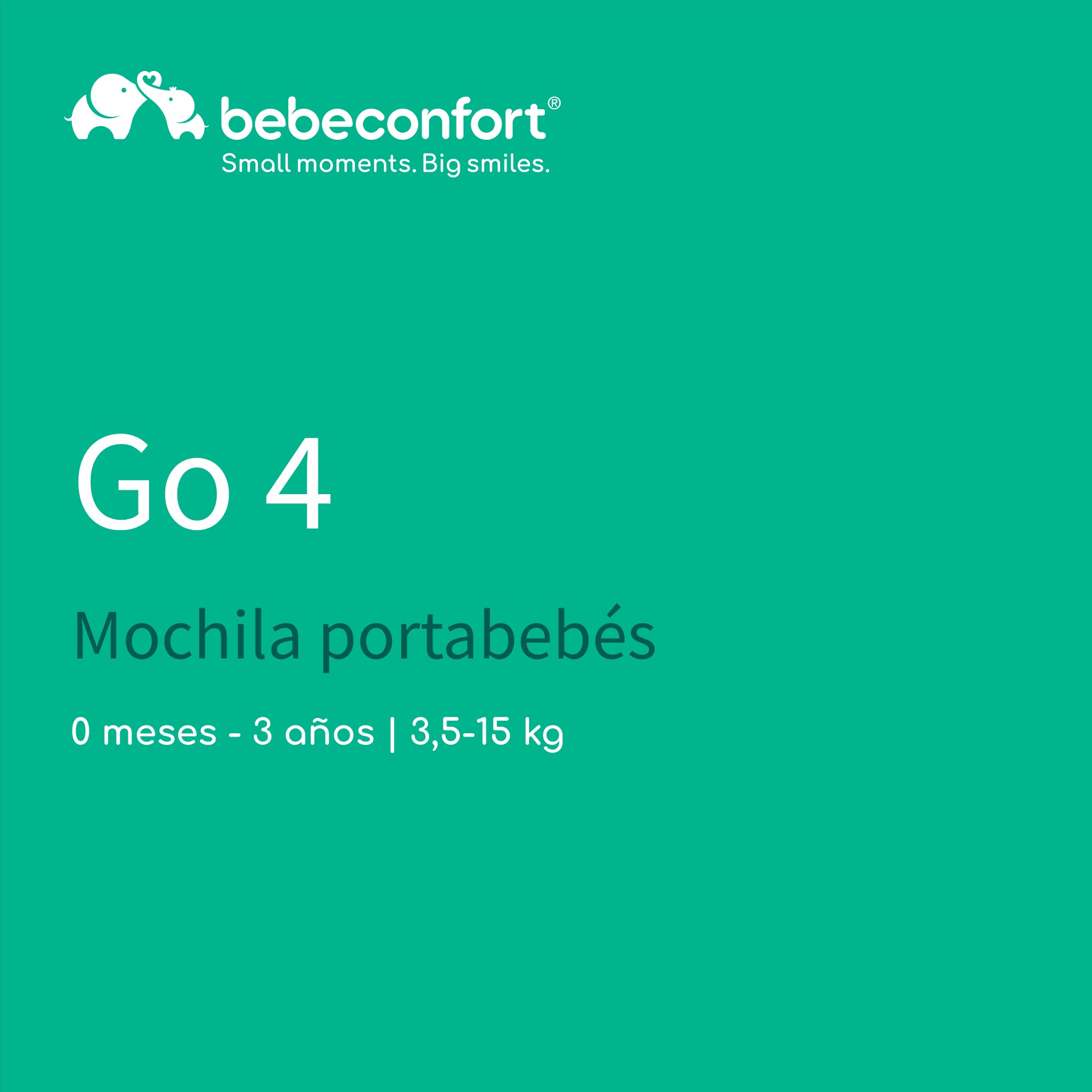 Bebeconfort Go4 Portabebés Ergonómico, regulable en 4 posiciones: frente a la mamá y de cara a la calle, de espaldas y de lado, para bebés desde el nacimiento hasta 15kg, Color gris oscuro — view 2