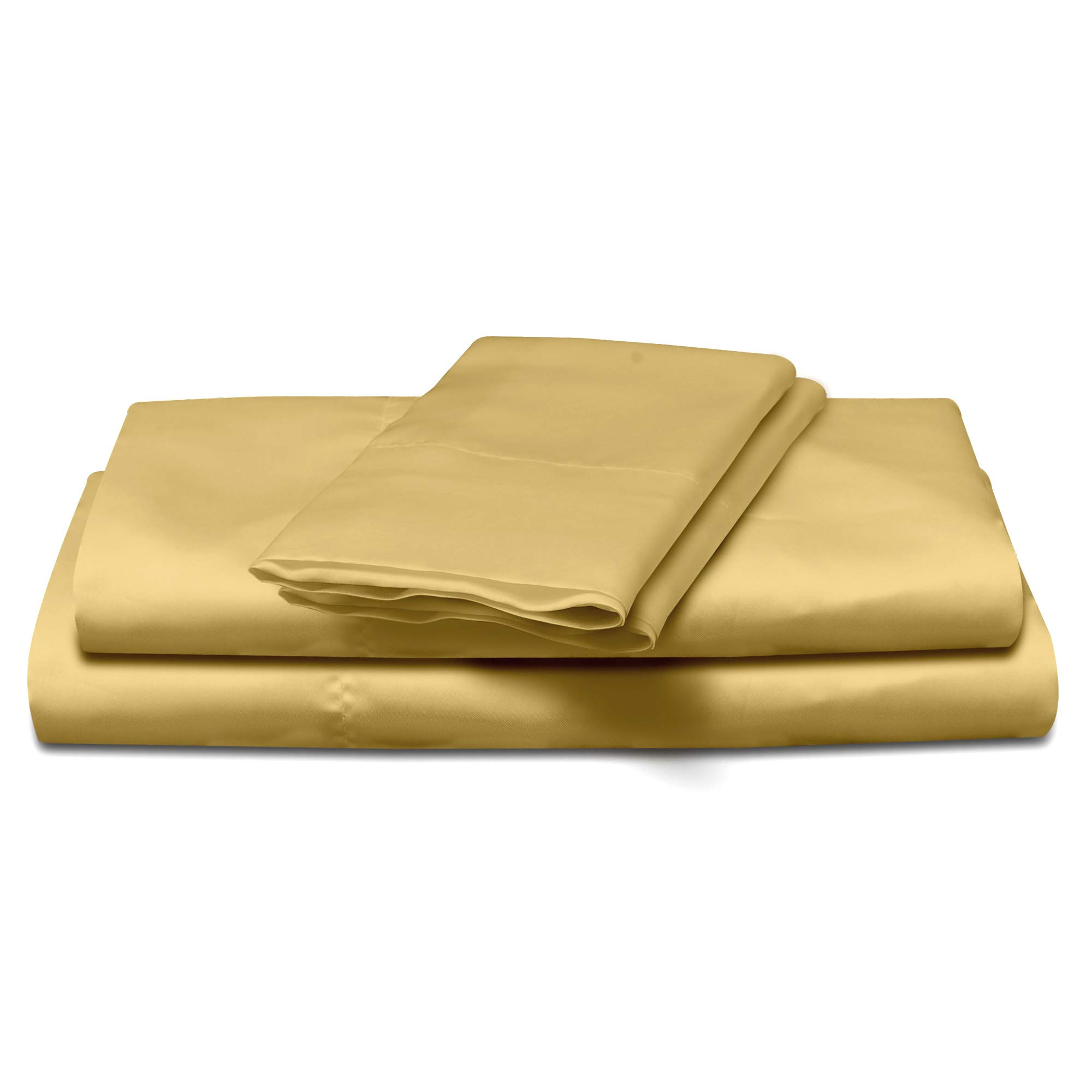 Natural Life Home 4 Piece Satin Sheet Set, California King, Bronze