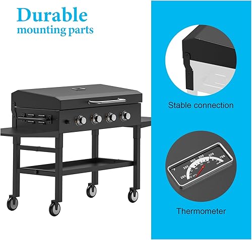 Miniatura 3 de Tapa con bisagras para Blackstone 36 pulgadas parrilla cubierta dura accesorios para Blackstone 1554 1818 1825 1836 1863 2149 36 pulgadas parrilla