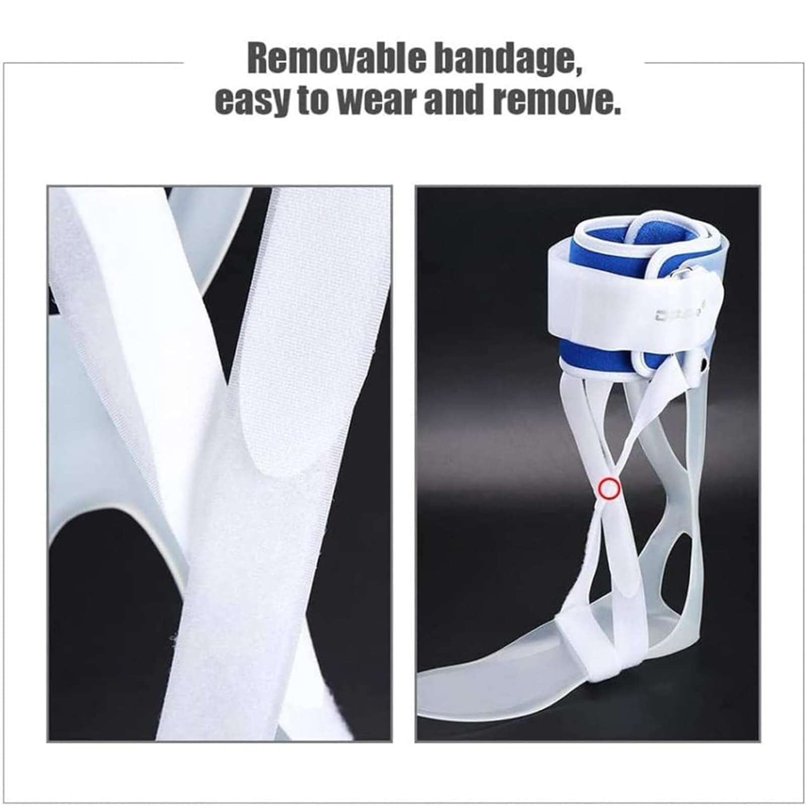 Ortesis para caída de pie, férula de tobillo ajustable AFO, soporte para pies, corrector de pie para dolor de artritis, fascitis plantar y espolón calcáneo, para aliviar el dolor, izquierda, S