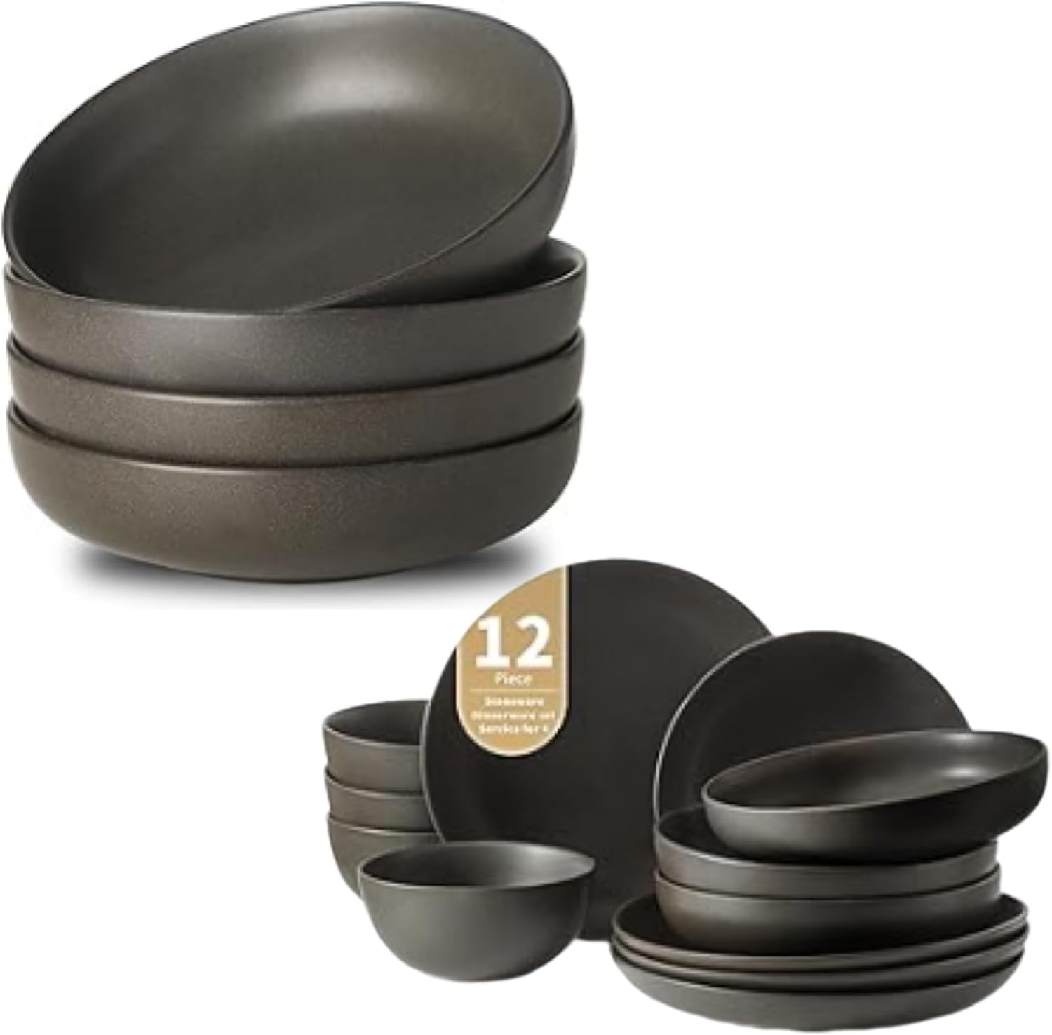 Dinnerware Sets and Stoneware Pasta Bowls bundle