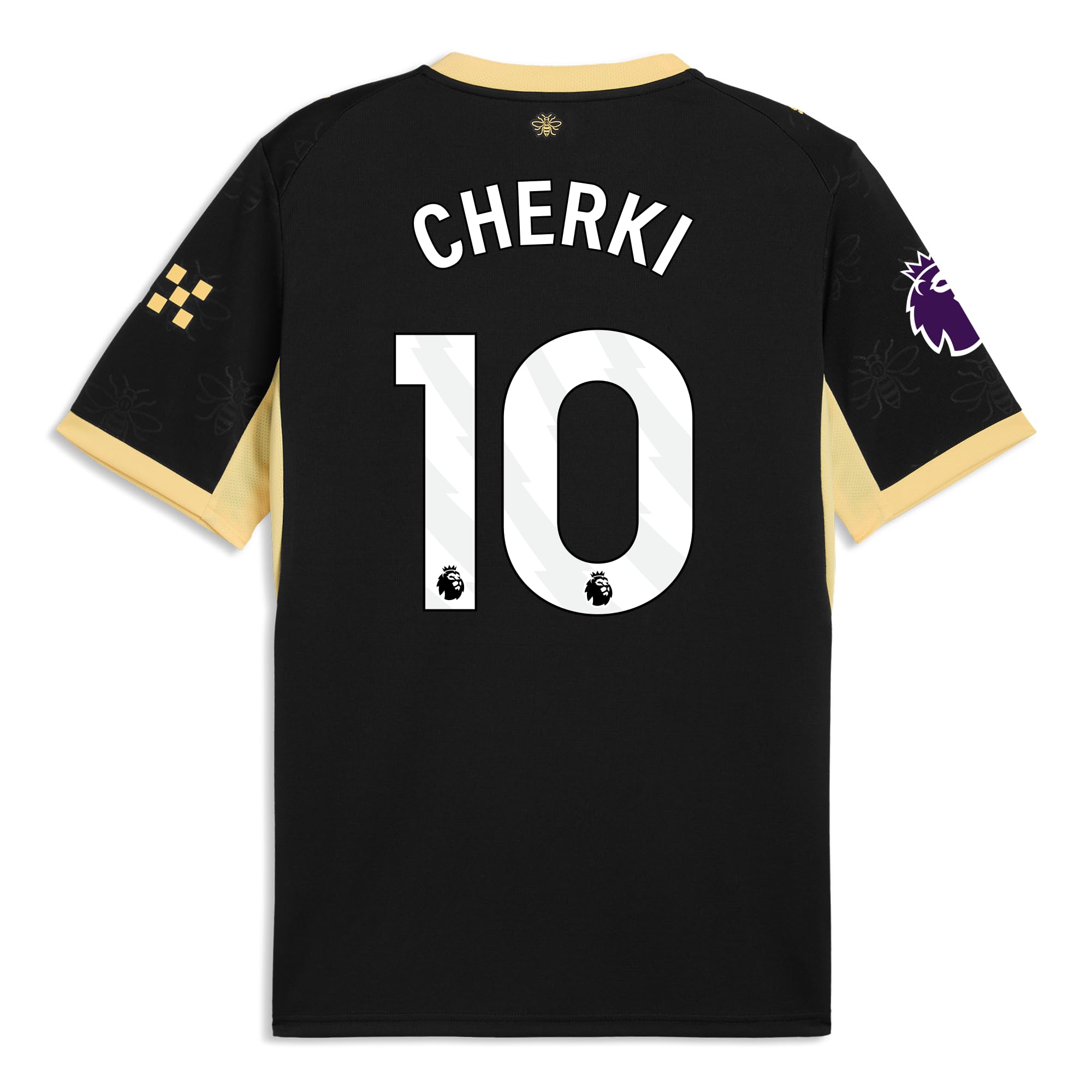 PUMA Męska koszulka wyjazdowa Manchester City 2026/27 CHERKI #10 - czarna | Oficjalna replika koszulki piłkarskiej; krótkie rękawy; regularny krój; dryCELL odprowadzający wilgoć; oddychająca tkanina