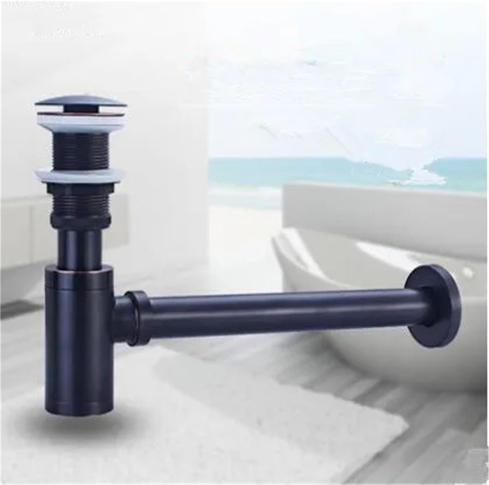 Basin Pop Up Drain Antique Brass Bottle Trap Bathroom Sink Siphon Drains with Kit Para Lavabo De Baño y Lavabo(Color 1)