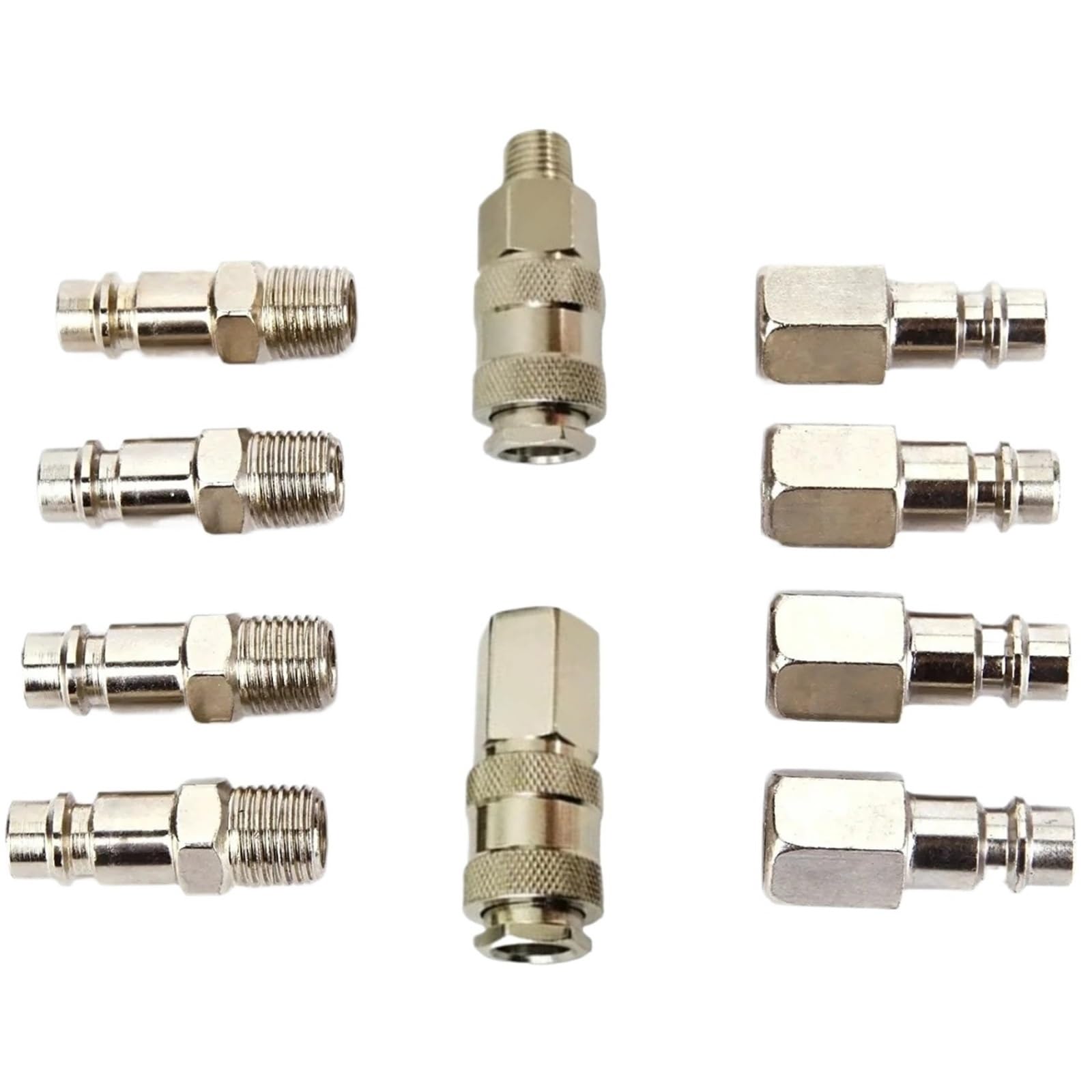 Aria Compressa Attacco 10 pz/set Giunti Rapidi Linea Aria Raccordo Euro 1/4 "Raccordo Tubo Compressore Connettore for Utensili Pneumatici