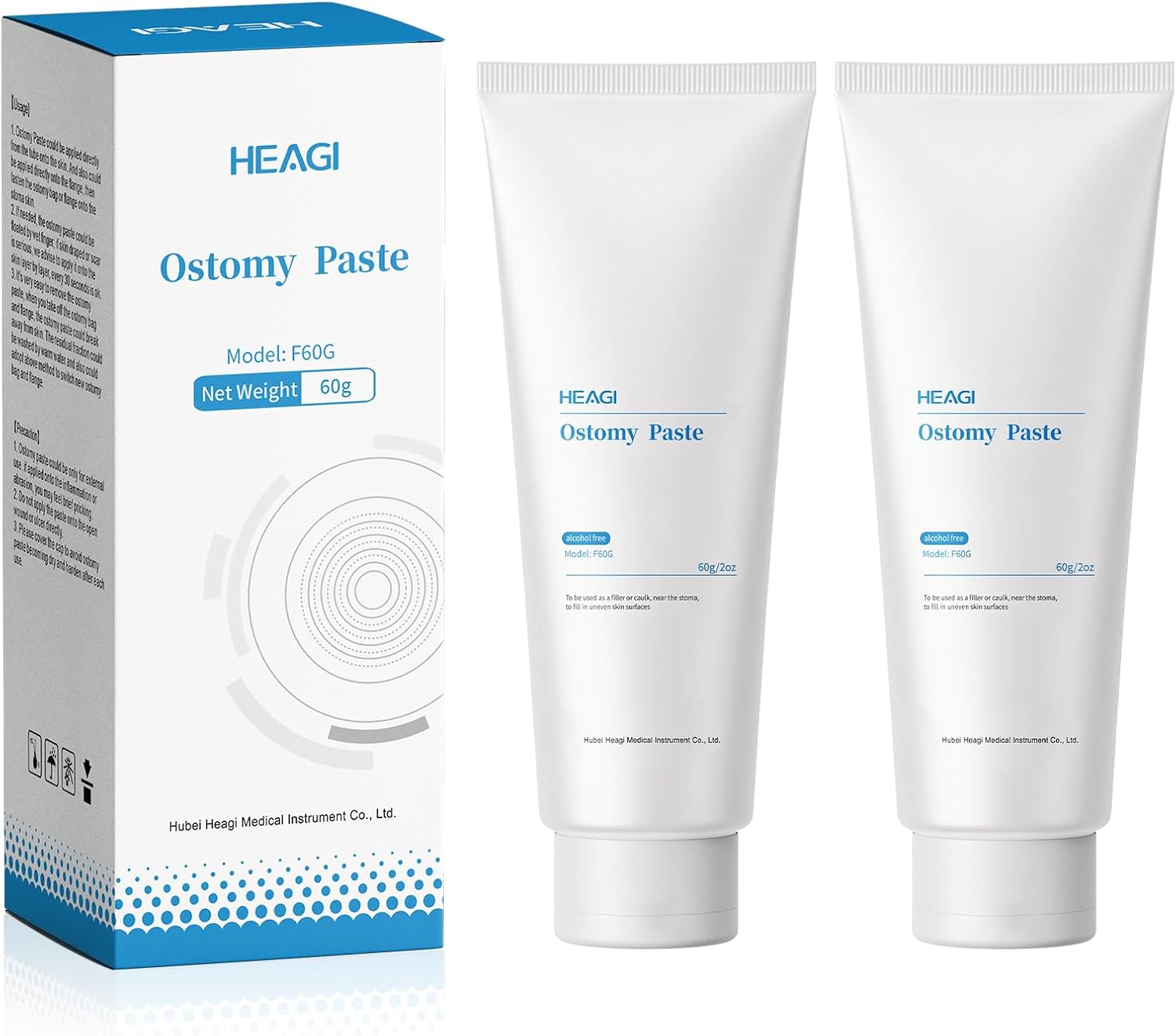 Ostomy Paste Ostomy Supplies, Alcohol-Free Skin Barrier Paste Stomahesive Paste for Reducing the Leakage of Colostomy Bags, 2.1 Ounce Tube