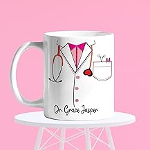 DAYS Personalized Doctor Coat Design with Your Customize Name Ceramic Coffee Mug for Doctors, Surgeons, Medico, Dr. & Medical Students. Best Gifts for Birthdays, Graduation, and Occasions.