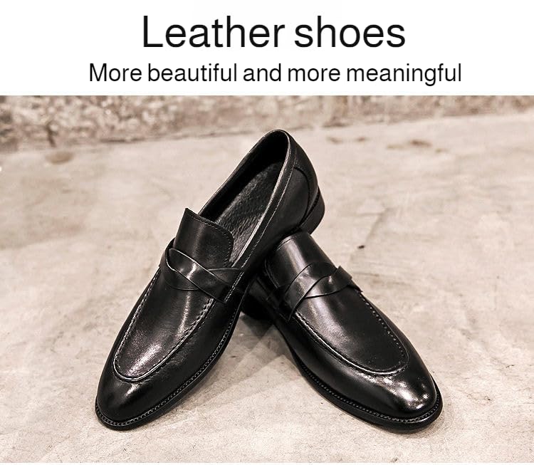 Ellniges]【Premium PU Loafers Men's Summer Slip-On Shoes | British Design【Breathable Casual Footwear】 with Lightweight Sole | Perfect for Saudi Climate - From Office to Jeddah Corniche Walks3