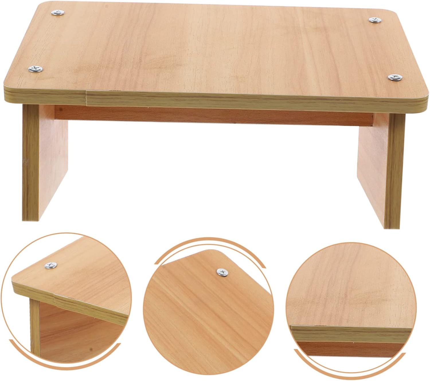 BESTOYARD Step Stools for Adults Desk Foot Stool Heighten Squatting Foot Hammock Under Desk Stepping Stool Bathroom Stools for Adults Foot Resting Seat Wooden Child Footstool Breast-Feeding, Khaki