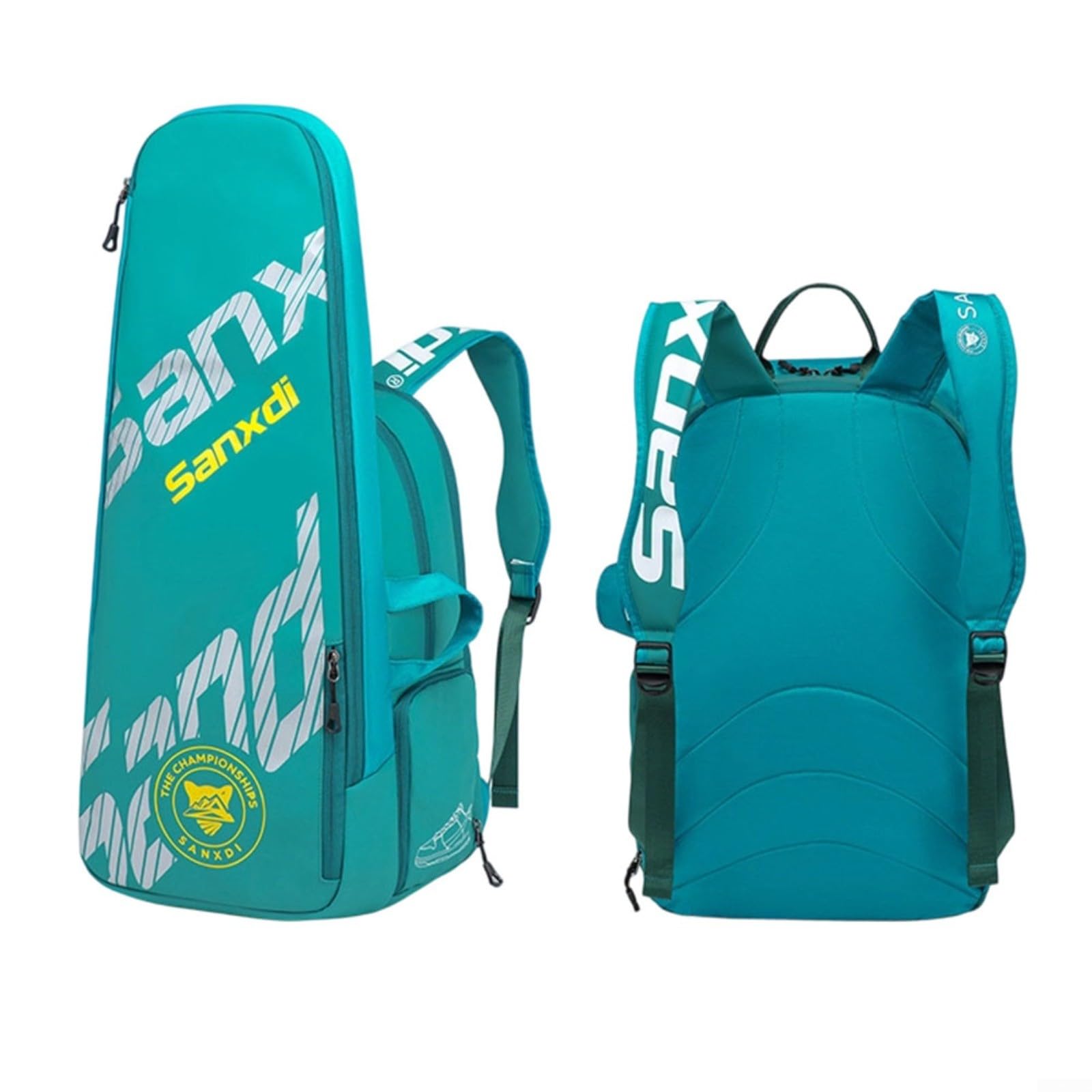 FUBESK Mochila de pádel de tenis para bádminton y squash con protección térmica y compartimento para zapatos, color azul